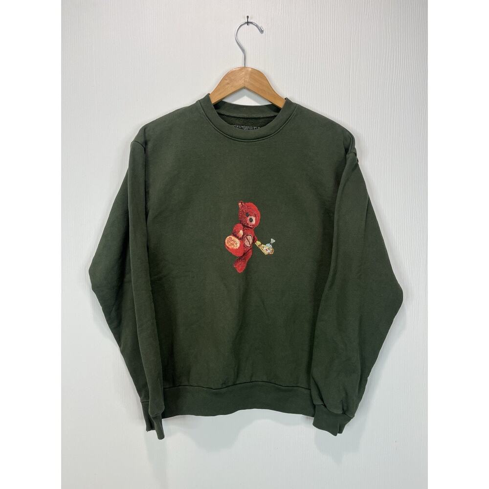 Astro World Bear Sweater Mens Small Green Travis Scott Tour Concert Logo